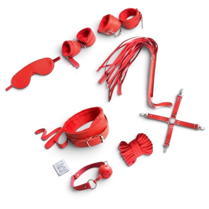 KIT COMPLETO SADO BONDAGE ROJO 3 sexshopdelperu69 chiclayo
