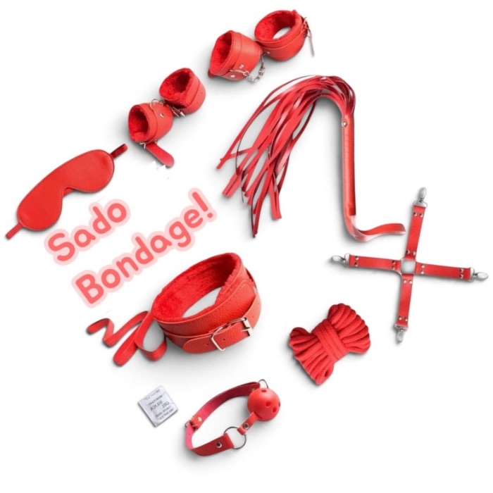 KIT COMPLETO SADO BONDAGE ROJO 4 sexshopdelperu69 tumbes